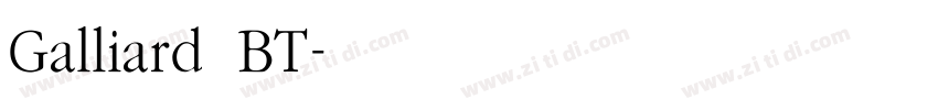 Galliard BT字体转换